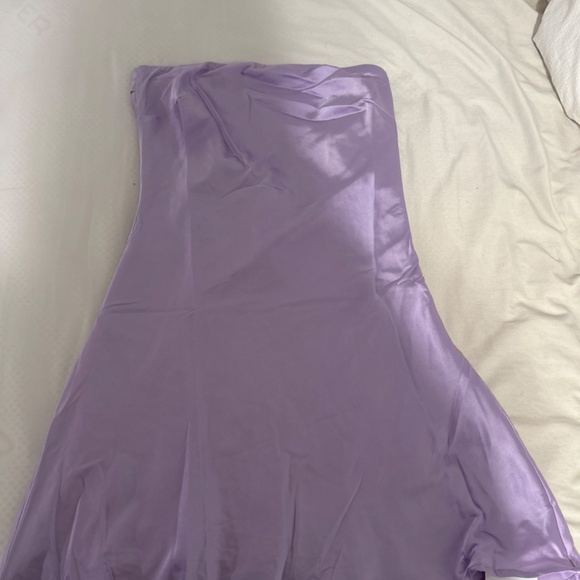 Strapless purple mini dress - Picture 3 of 5